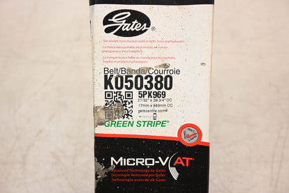 Gates K050380, 5PK969 Micro-V Serpentine Belt NOS