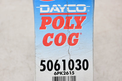 Dayco 5061030, 6PK2615 Poly Cog Serpentine Belt NOS