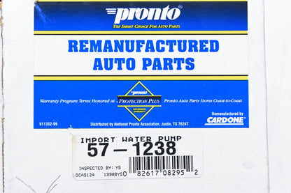 Pronto 57-1238 Remanufactured Water Pump Kit NOS