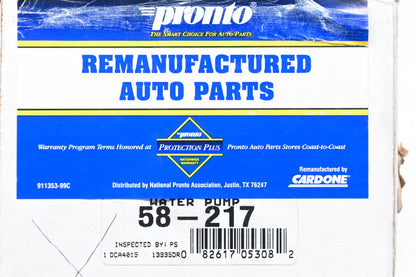 Pronto 58-217, D8EE-BA Remanufactured Water Pump Kit NOS