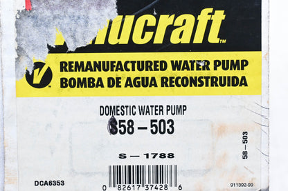Valucraft 58-503, 938M-8505-AF Remanufactured Water Pump Kit NOS