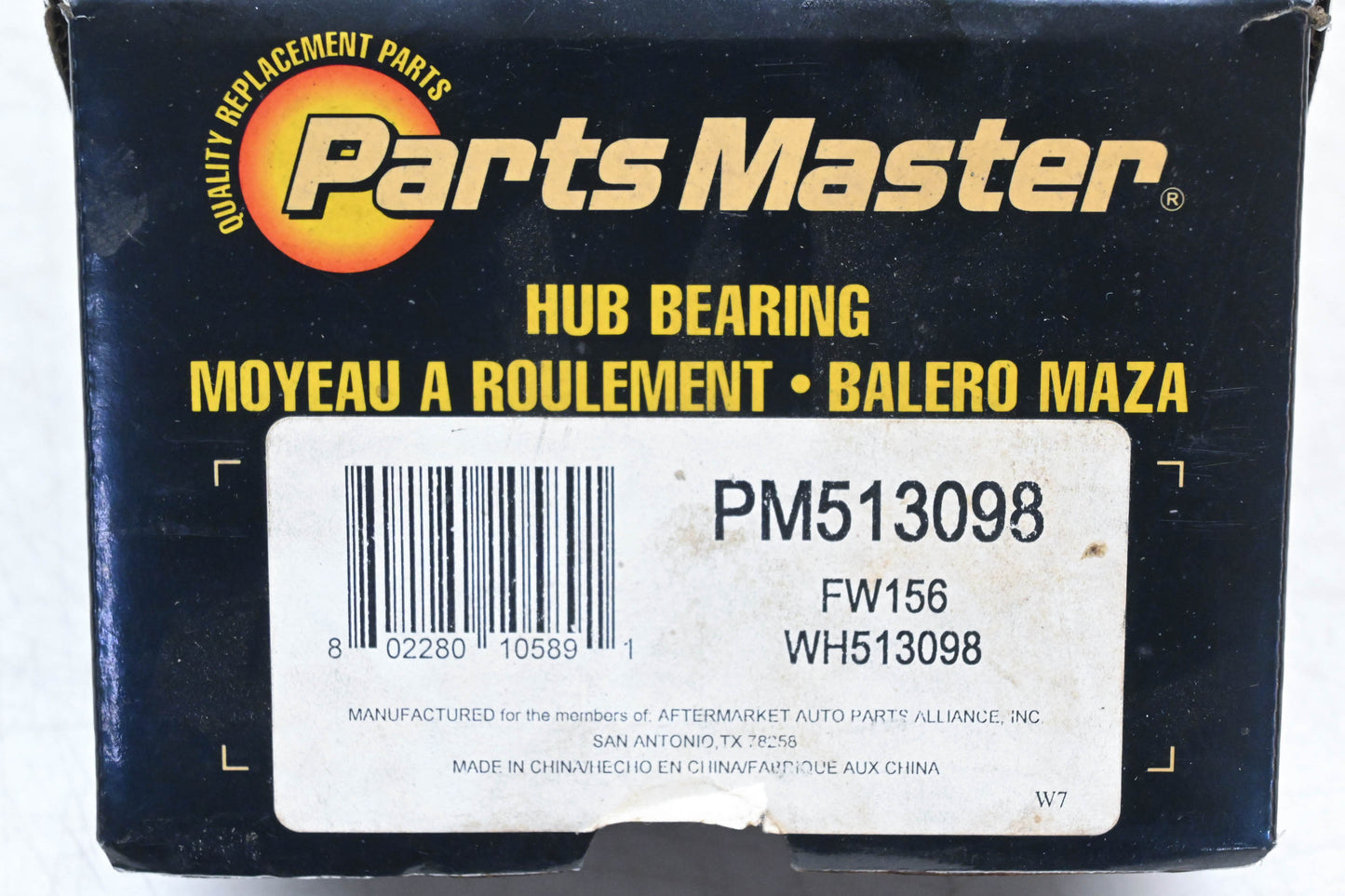 Parts Master PM513098, FW156, WH513098 Wheel Bearing & Hub Assembly NOS