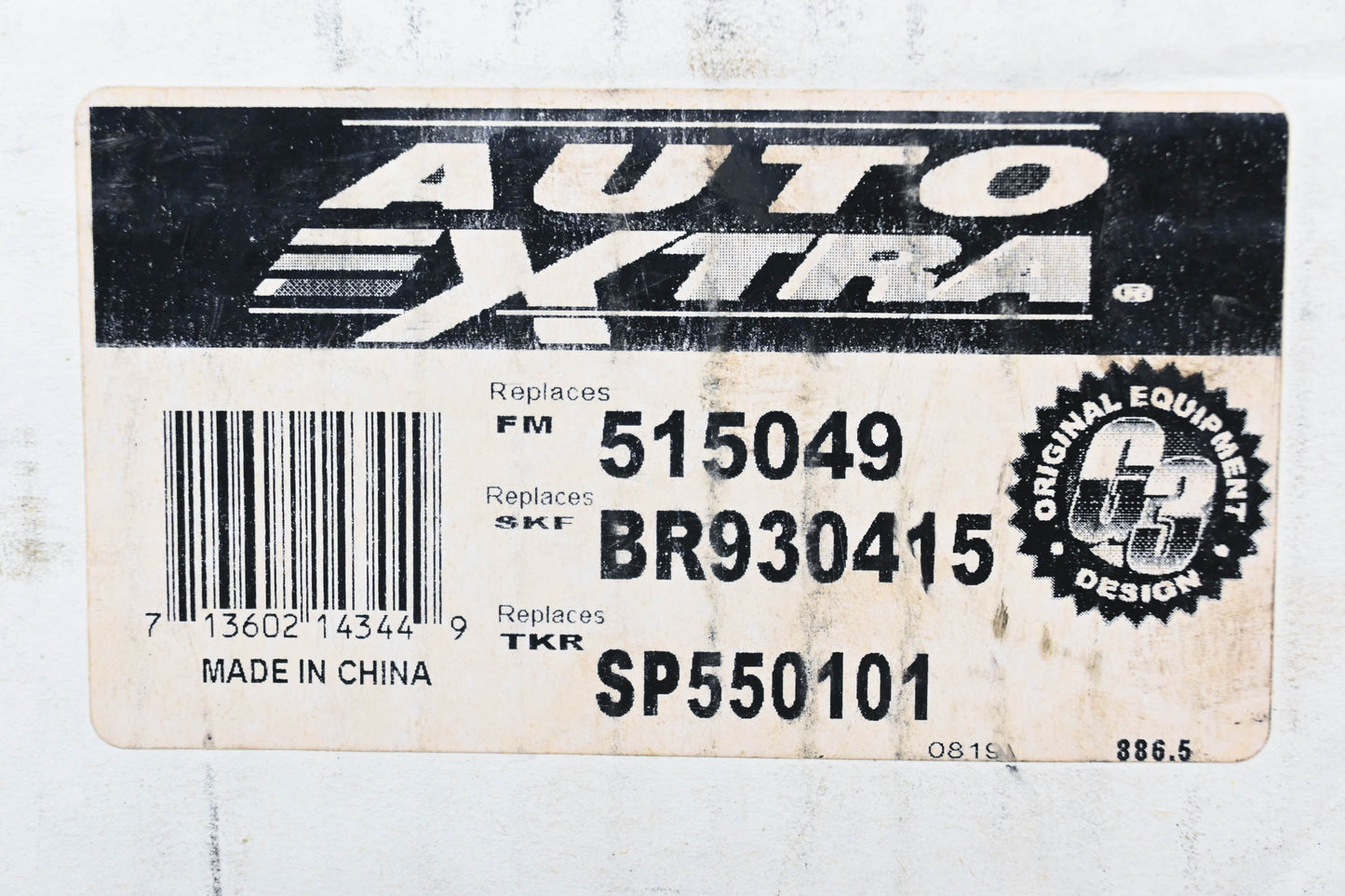 Auto Extra 515049, BR930415, SP550101 Wheel Bearing & Hub Assembly NOS