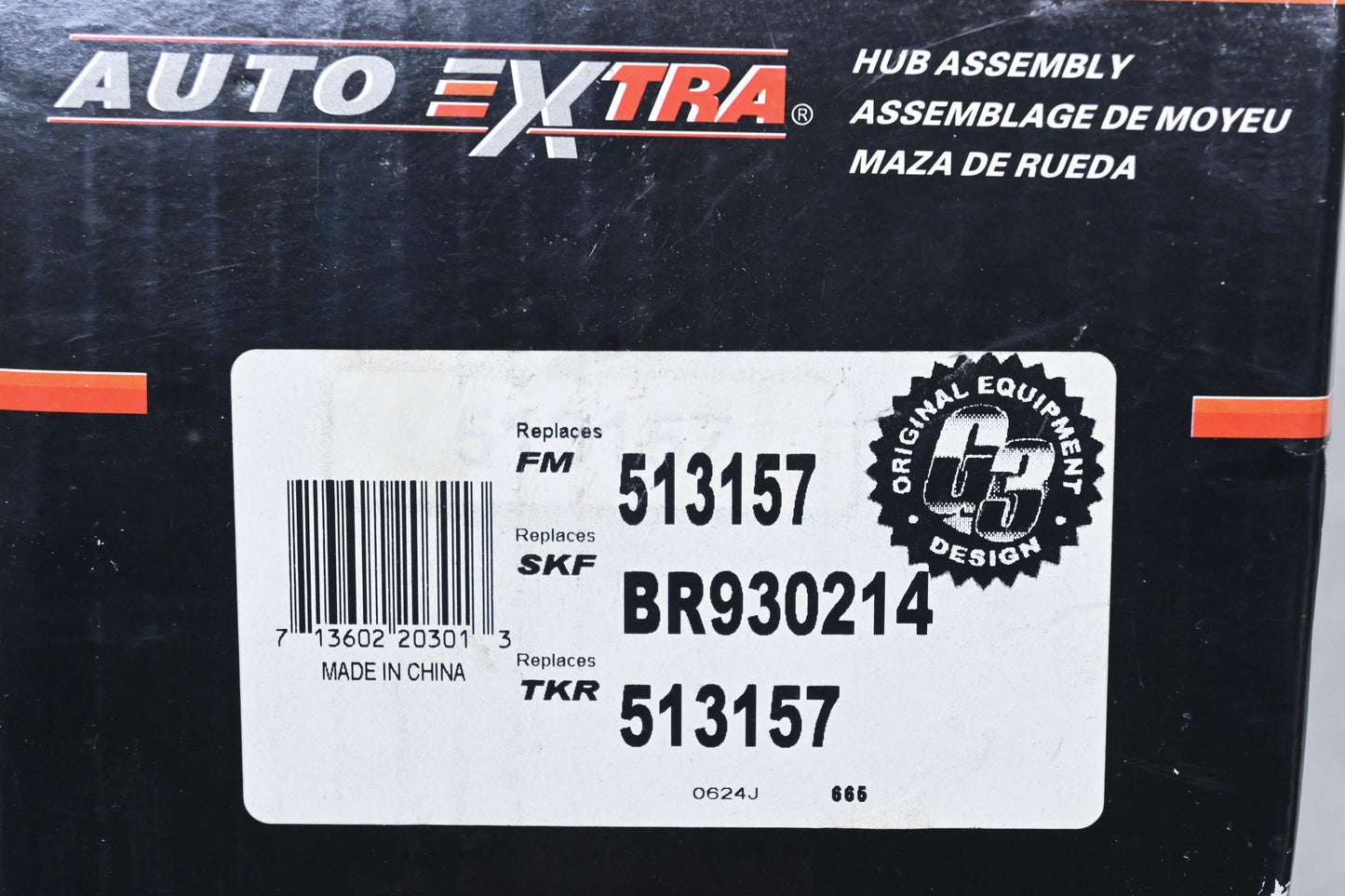 Auto Extra 513157, BR930214 Wheel Bearing & Hub Assembly NOS