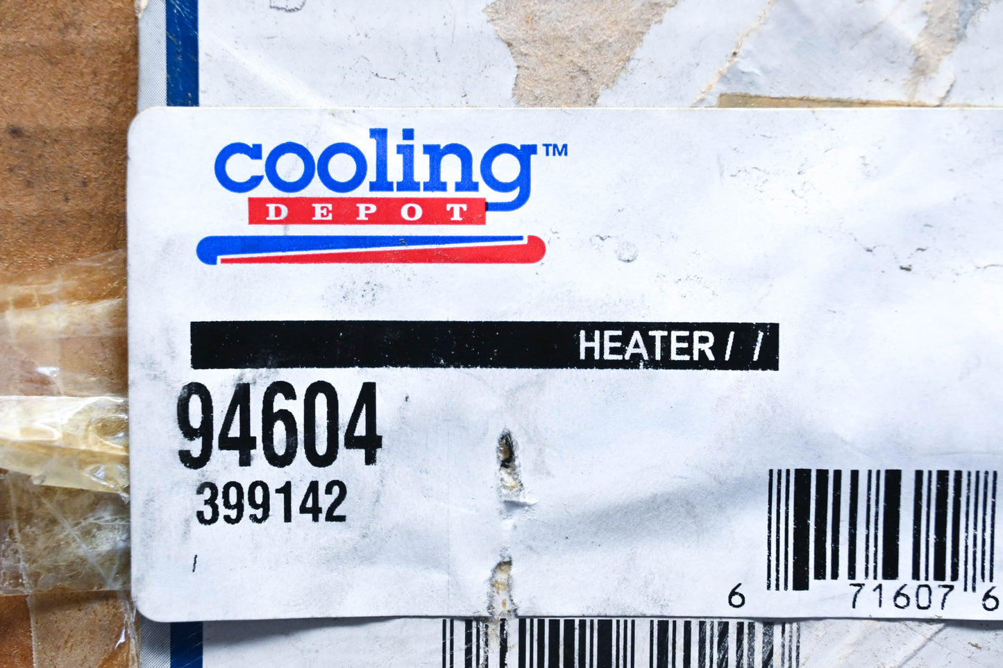 Cooling Depot 826H6241, 94604, 399142 Heater Core NOS