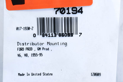 Fel-Pro 70194 Distributor Mounting Gasket NOS
