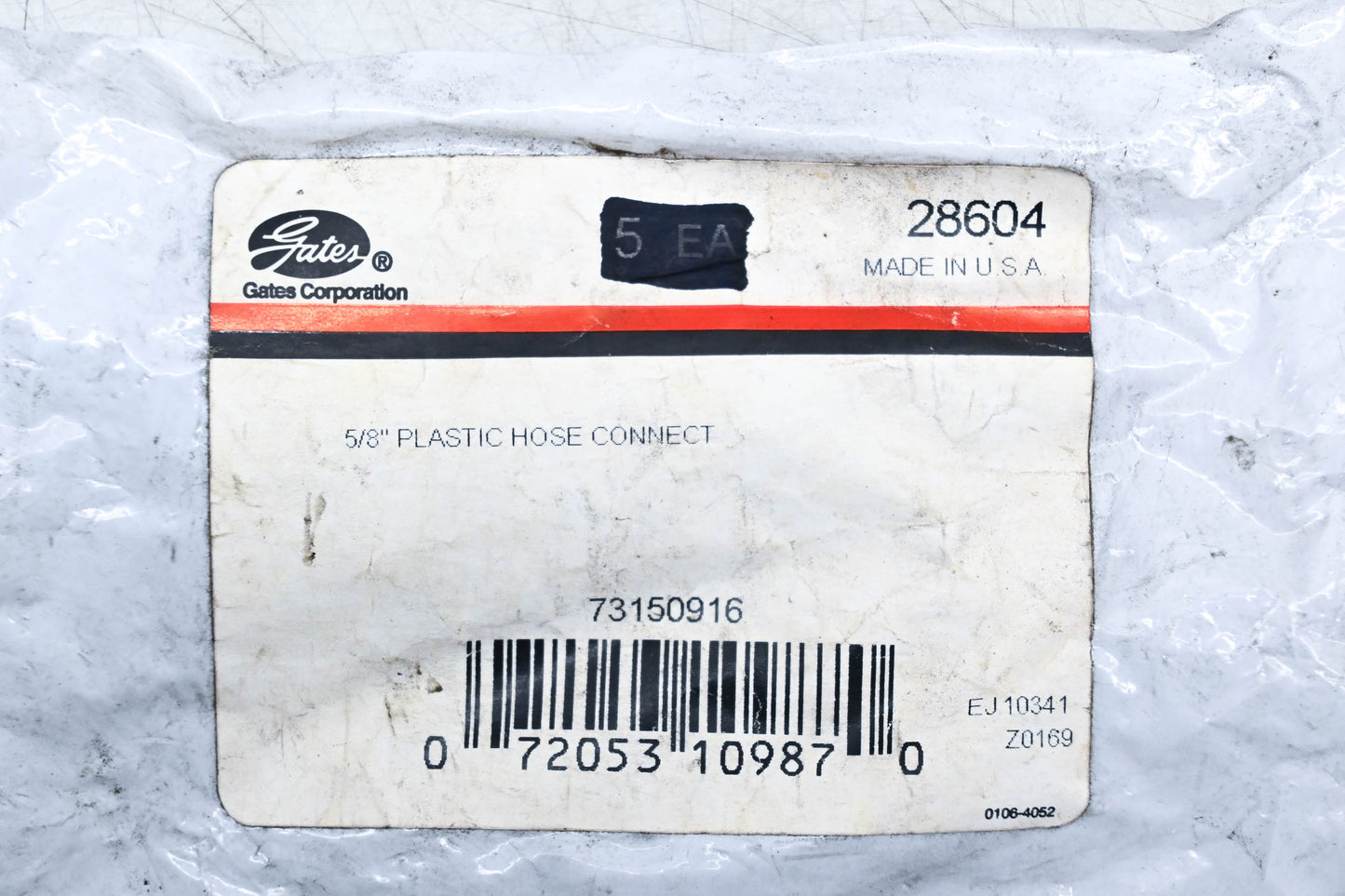 Gates 28604, 73150916 5/8" Heater Hose Connector NOS