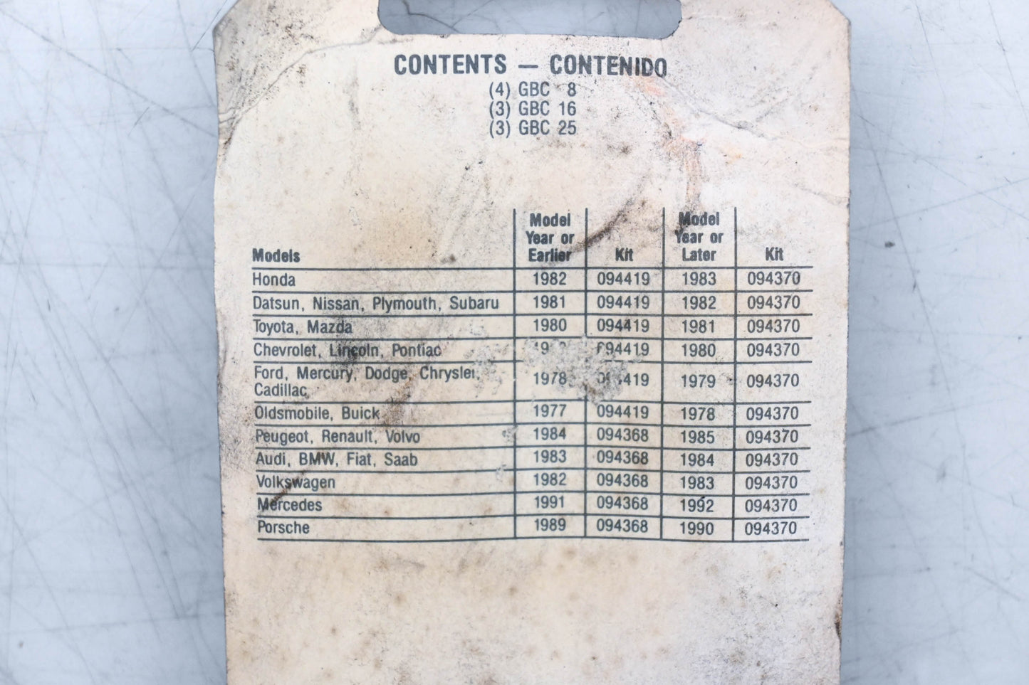 Littelfuse 094368 Emergency Fuse Kit NOS