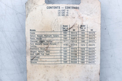 Littelfuse 094368 Emergency Fuse Kit NOS