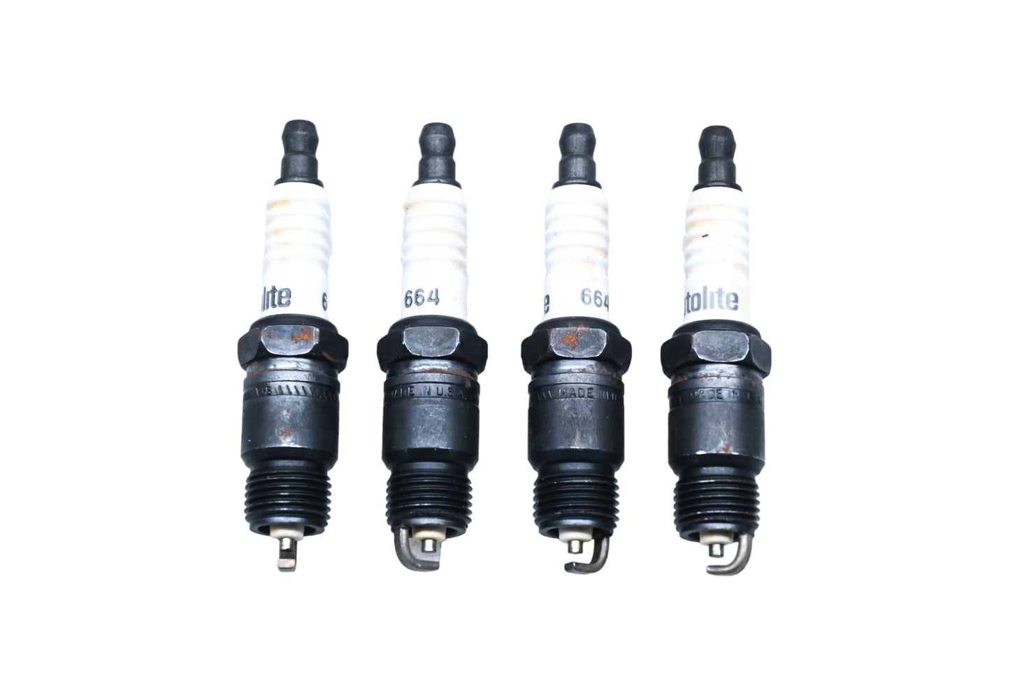 Autolite 664 Copper Core Resistor Spark Plugs Qty 4 NOS