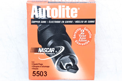 Autolite 5503 Copper Core Resistor Spark Plug Kit Qty 4 NOS