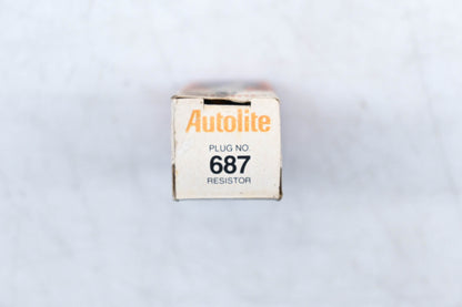 Autolite 687 Copper Core Resistor Spark Plugs Qty 2 NOS