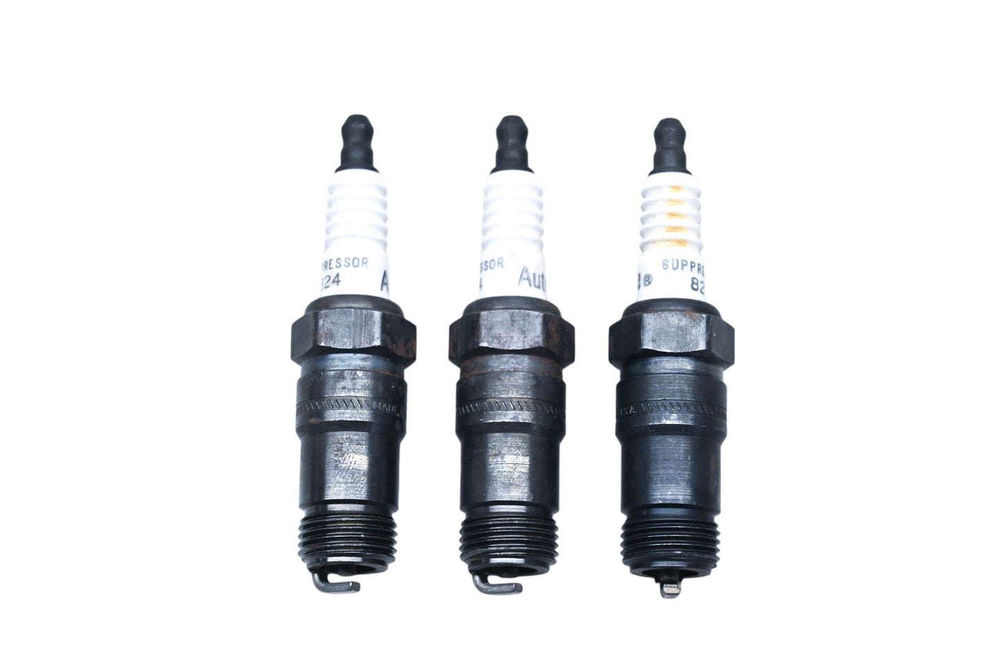 Autolite 824 Copper Core Suppressor Spark Plugs Qty 3 NOS