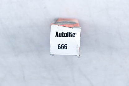 Autolite 666 Copper Core Resistor Spark Plugs Qty 2 NOS