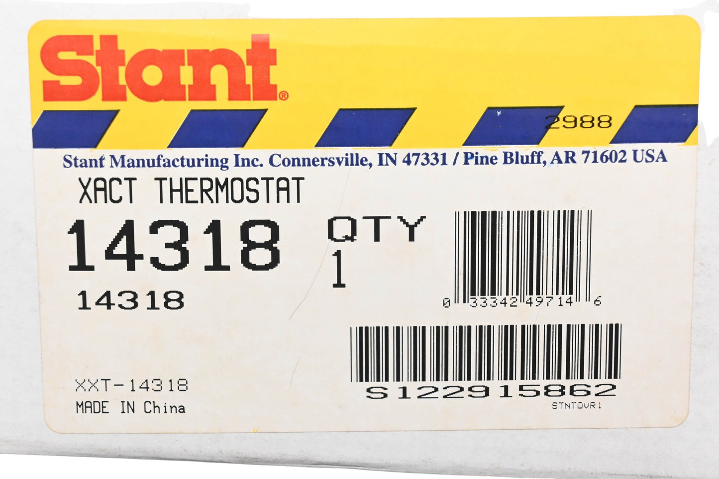 Stant 14318 Thermostat NOS