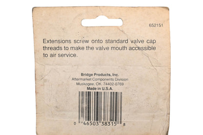 Camel 38-315-4 Chrome Plated Tubeless Tire Valve Extensions Qty 3 NOS