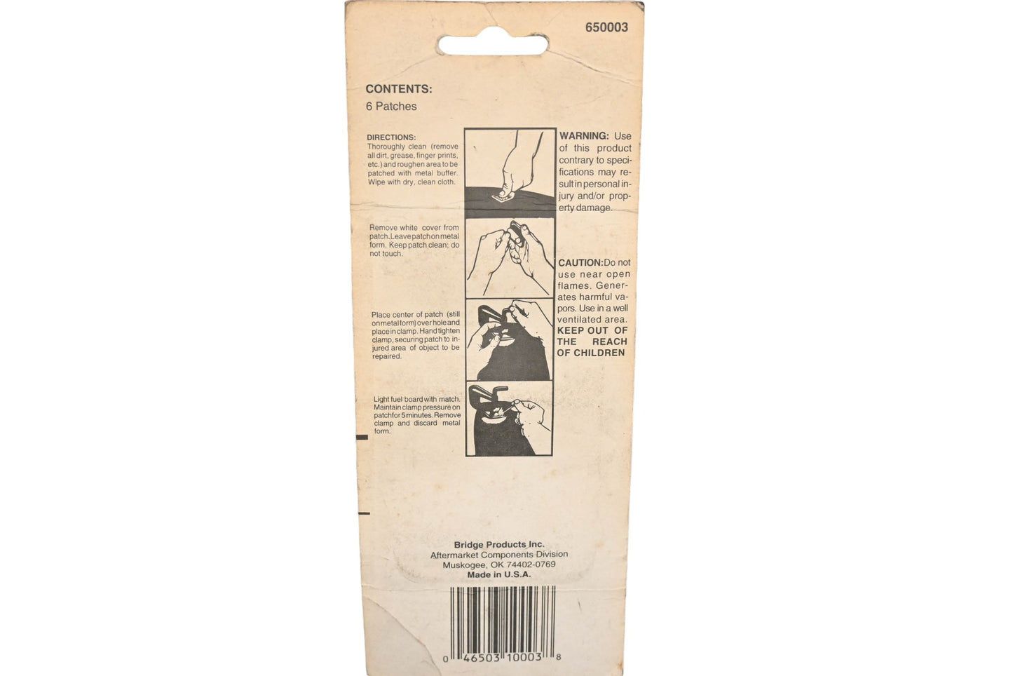 Camel 10-003 Hot Vulcanizing Rubber Repair Kit Refill Patches Qty 6 NOS