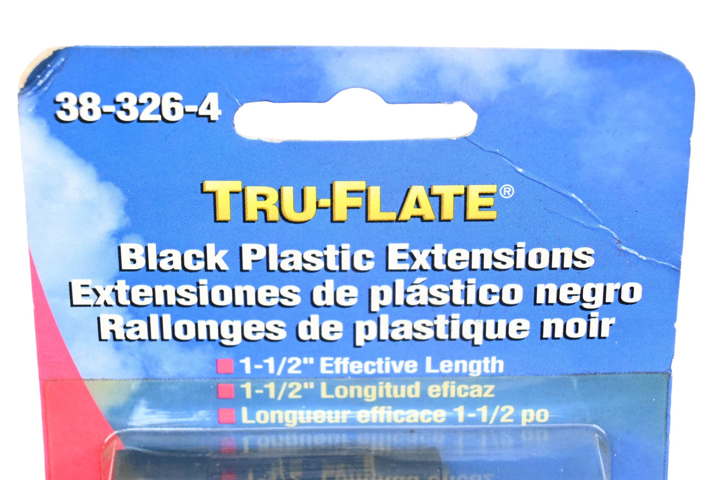 Tru-Flate 38-326-4 Plastic Tubeless Tire Valve Extensions Qty 4 NOS