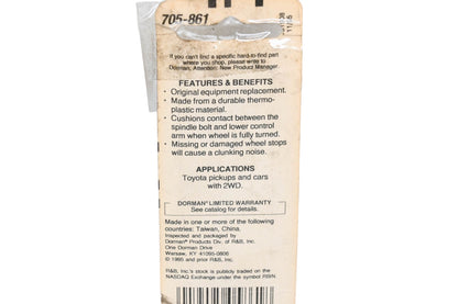 Dorman 705-861 Wheel Stops Qty 2 NOS
