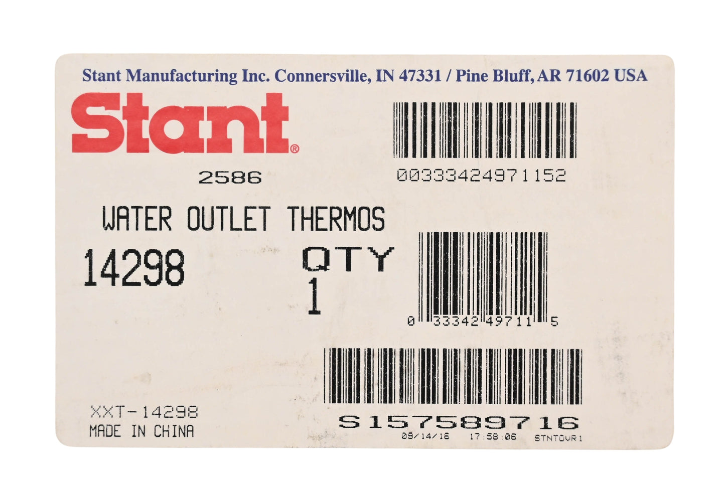 Stant 14298 Thermostat NOS