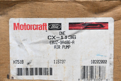 New OEM Motorcraft CX-1136, E6VZ-9A486-A, E6VE-AA Air Pump NOS
