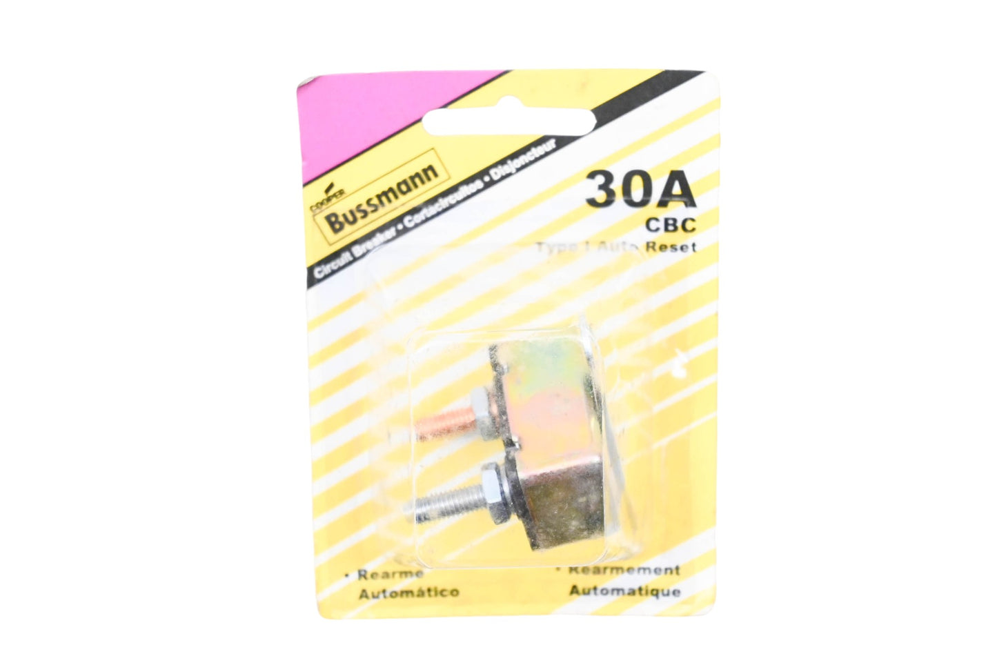 Cooper BP/CBC-30B-RP, CBC-30B Bussmann 30 Amp Auto Reset Circuit Breaker NOS