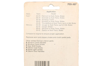 Dorman 705-167 Brake & Clutch Pedal Pad NOS