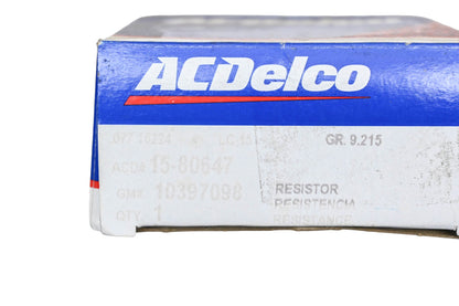 ACDelco 15-80647, 10397098 Blower Motor Resistor NOS
