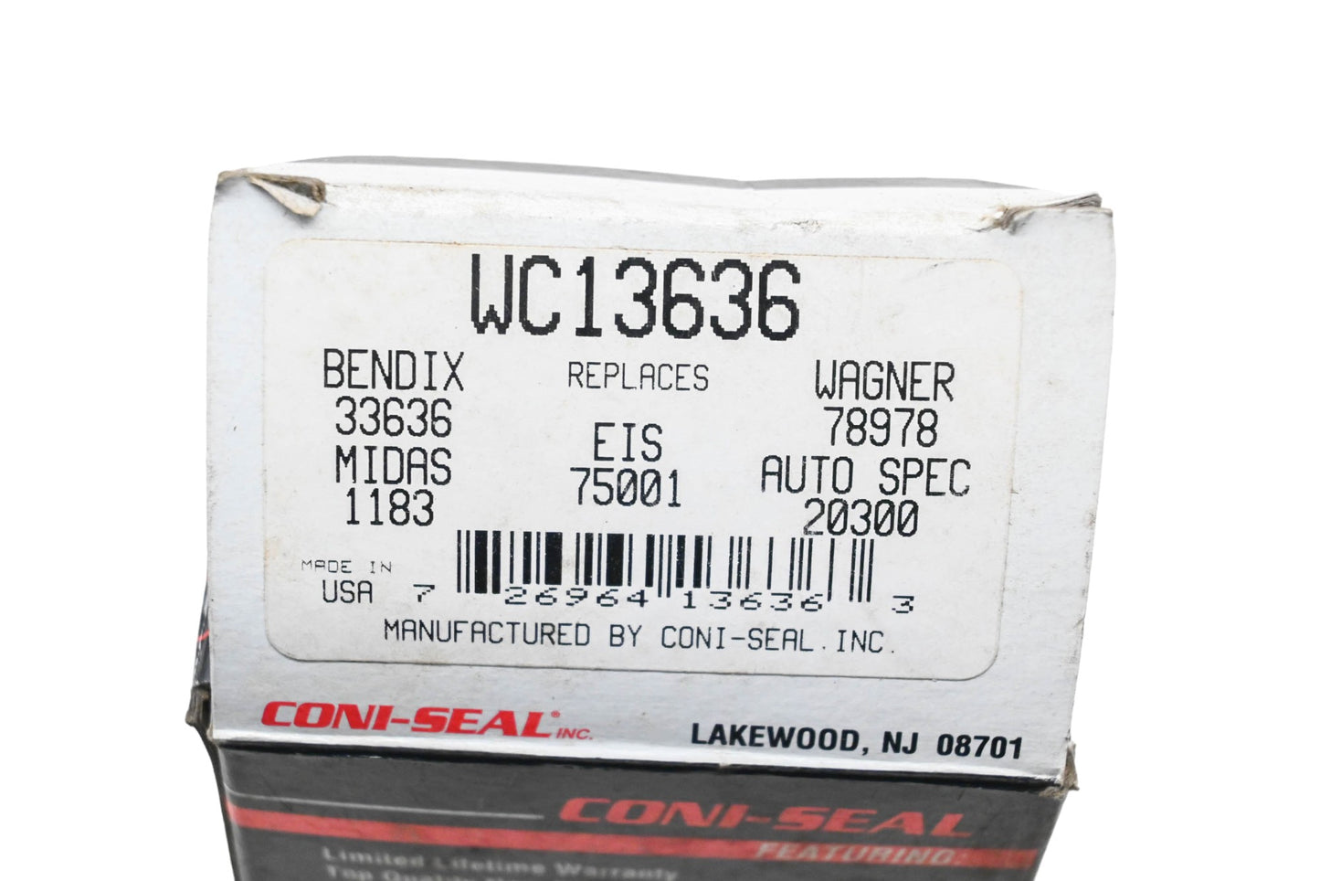Coni-Seal WC13636, 33636, 78978 Drum Brake Wheel Cylinder Assembly NOS