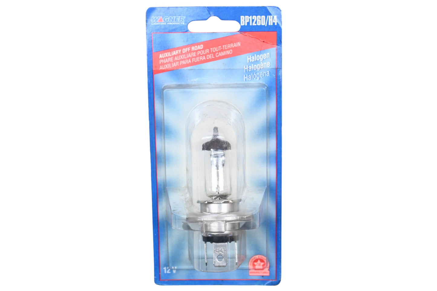 Wagner BP1260/H4 Auxilary Off Road Halogen Light Bulb NOS