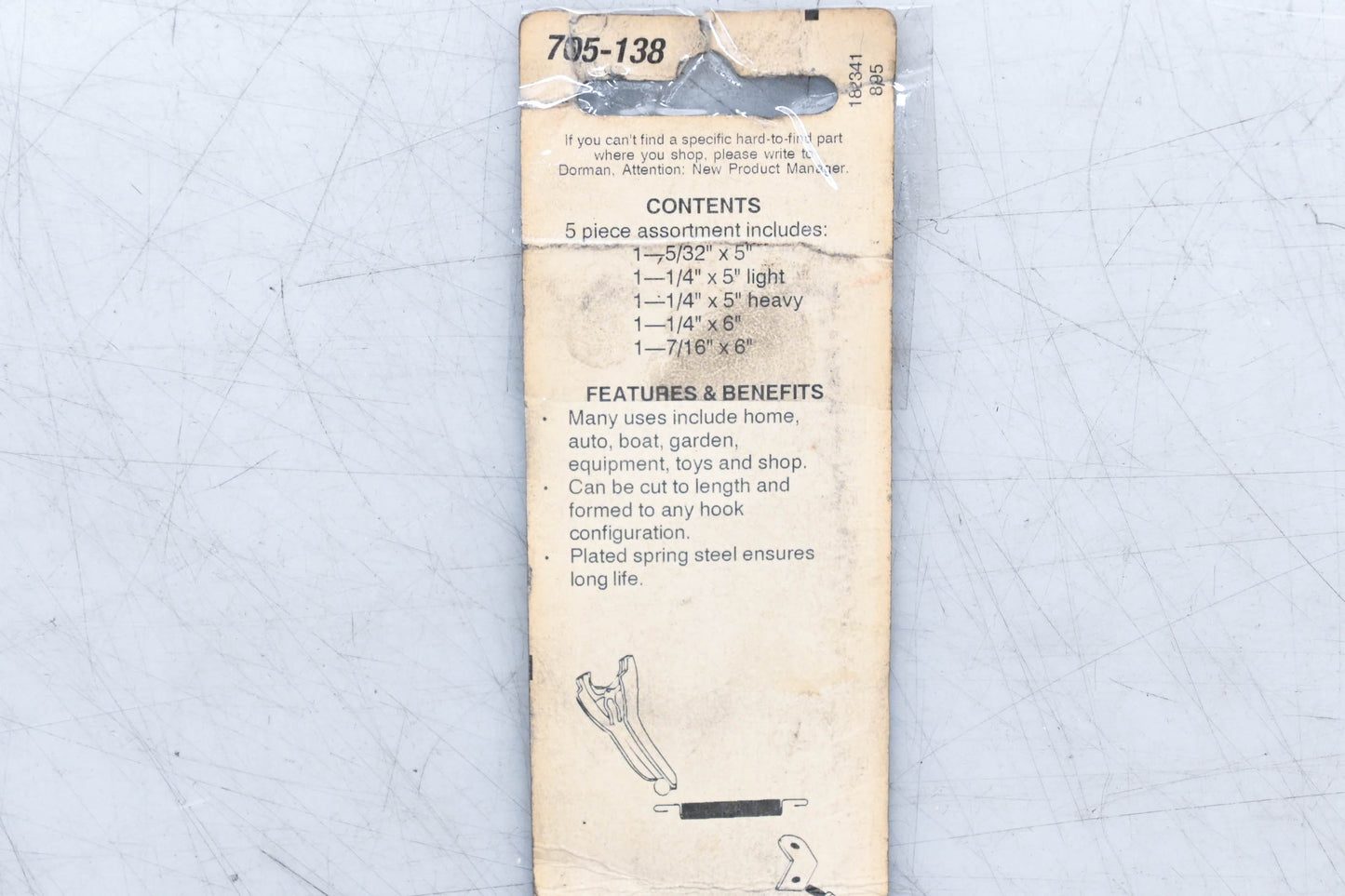 Dorman 59001, 705-138 Extention Spring Assortment Kit NOS