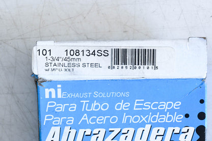 Nickson 101, 108134SS 1-3/4" Stainless Steel Muffler Clamp Kit NOS