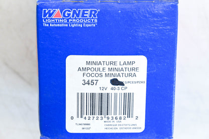 Wagner 3457 Multi-Purpose Light Bulbs Qty 2 NOS