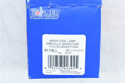 Wagner 4114LL, 4114KX Multi-Purpose Light Bulbs Qty 3 NOS