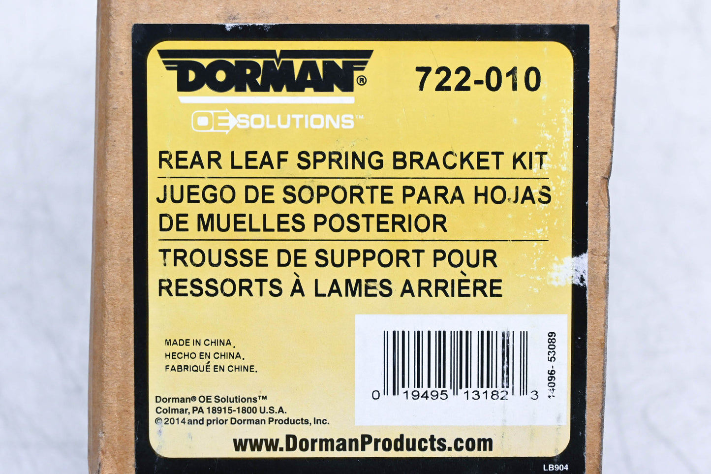 Dorman 722-010 Rear Leaf Spring Bracket Kit NOS