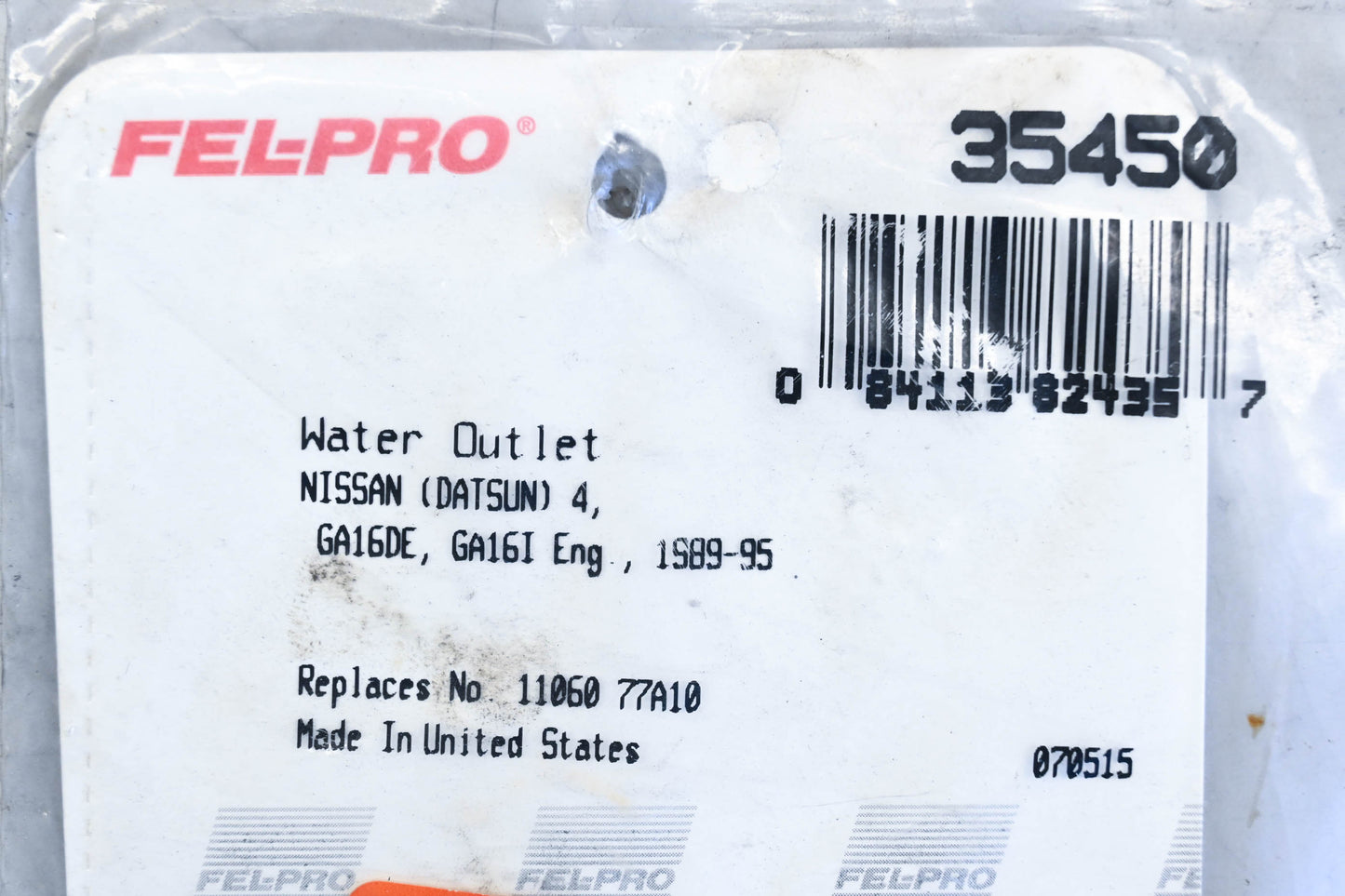 Fel-Pro 35450, 11060 77A10 Coolant Outlet Gasket NOS