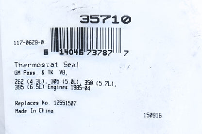 Fel-Pro 35710, 12551507 Thermostat Housing Gaskets Qty 2 NOS