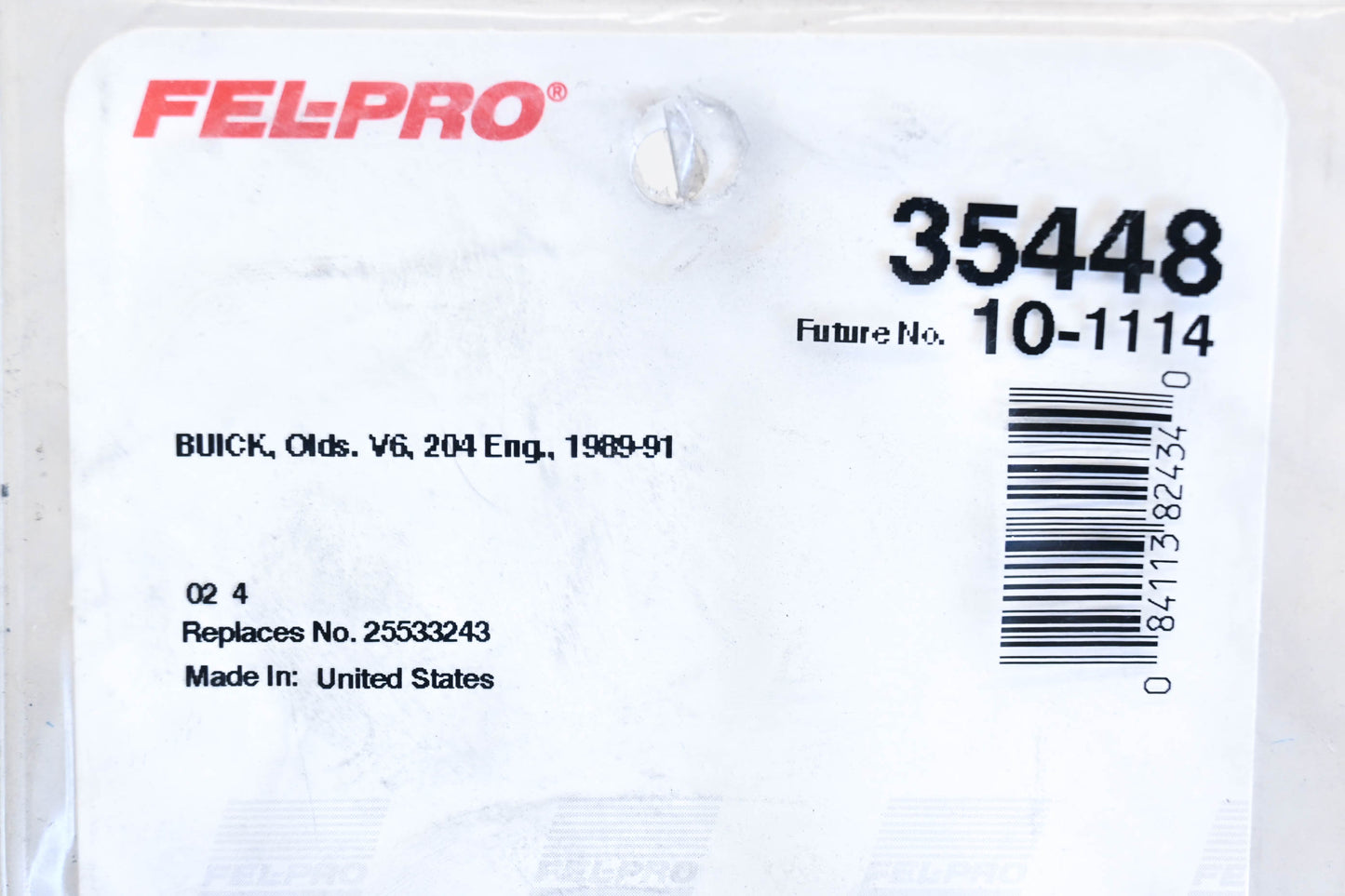 Fel-Pro 35448, 10-1114, 25533243 Thermostat Housing Gaskets Qty 2 NOS