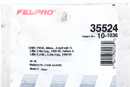 Fel-Pro 35524, 10-1036, 21236-AAA000 Thermostat Housing Gasket NOS