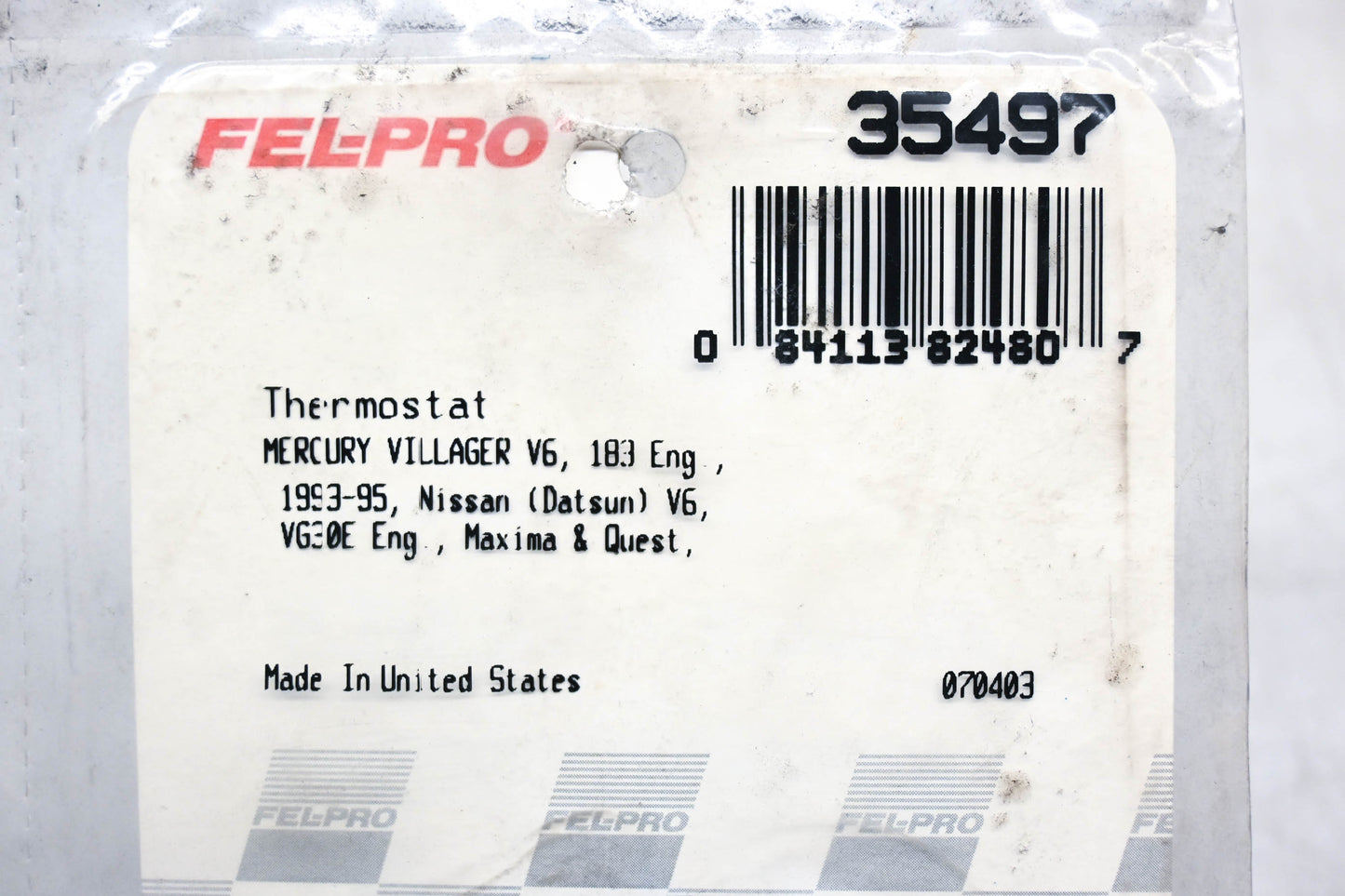 Fel-Pro 35497 Thermostat Gaskets Qty 2 NOS