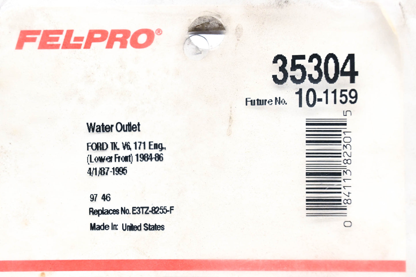 Fel-Pro 35304, 10-1159 Coolant Outlet Gasket NOS