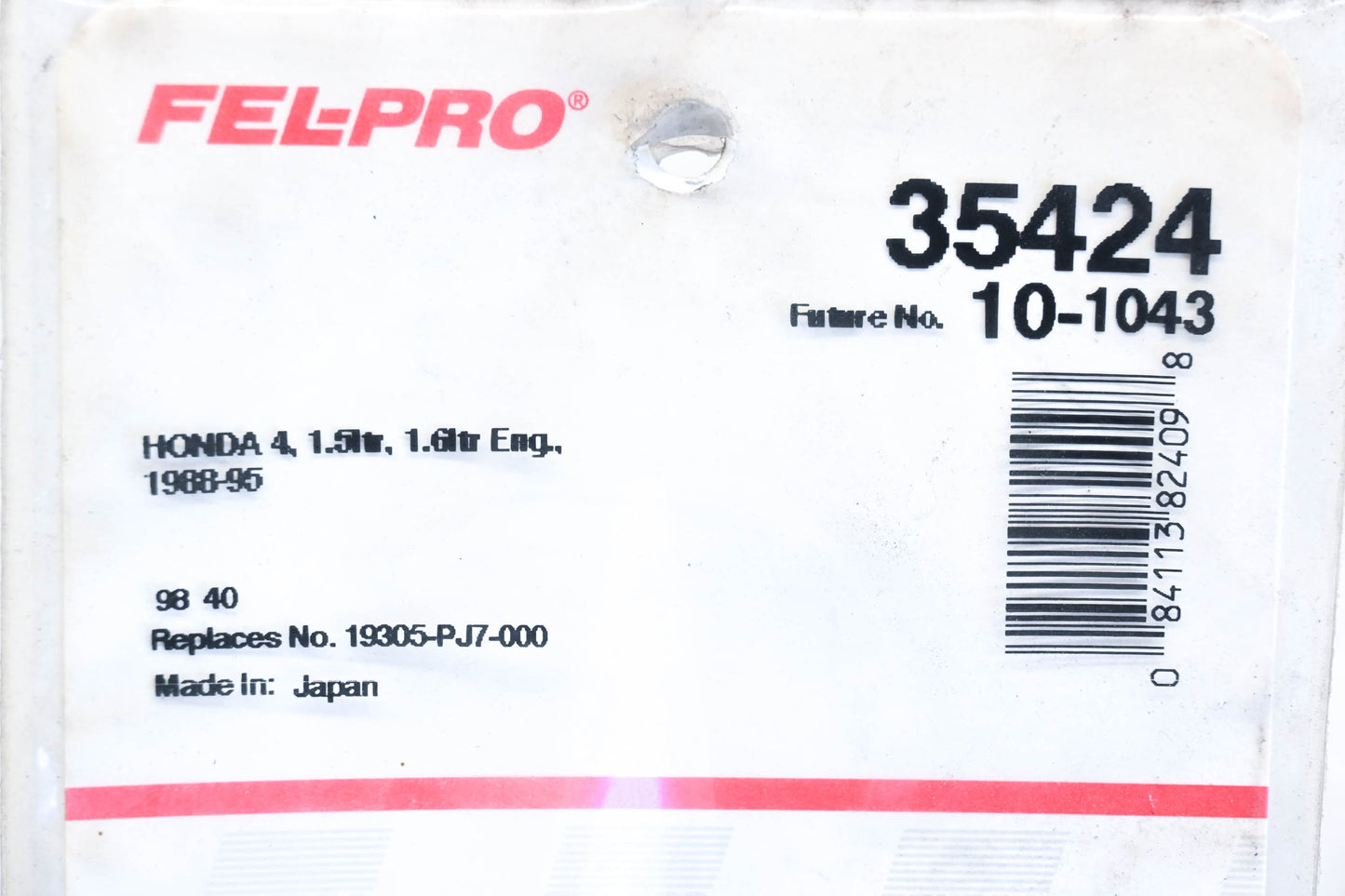 Fel-Pro 35424, 10-1043, 19305-PJ7-000 Thermostat Housing Seal NOS