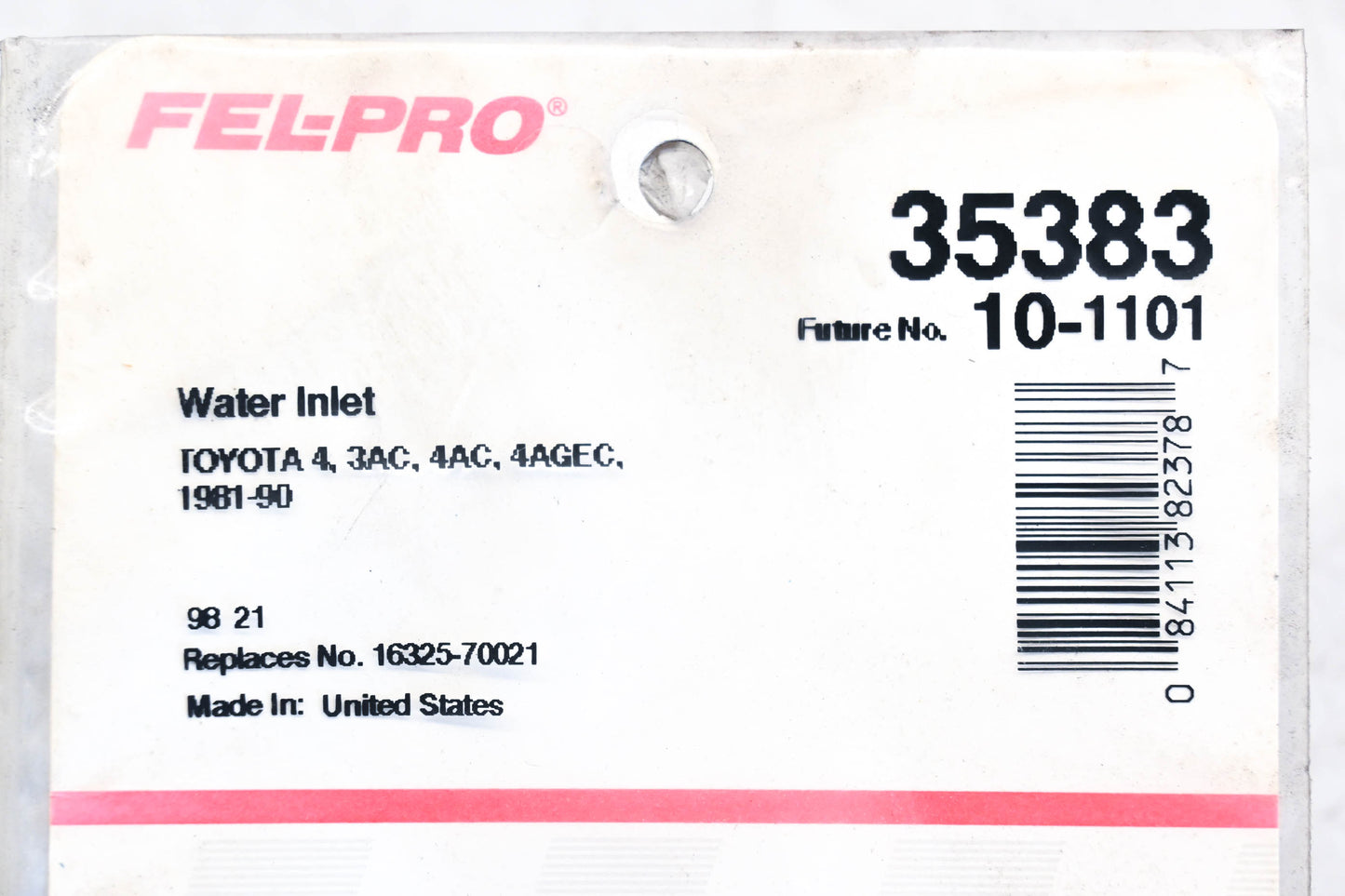 Fel-Pro 35383, 10-1101 Thermostat Housing Gaskets Qty 2 NOS
