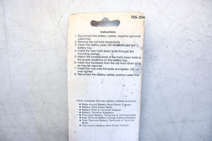 Dorman 705-304 5/16"-18 x 12" Battery Hold Down Bolt Kit NOS
