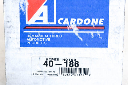 Cardone 40-186 Remanufactured Wiper Motor NOS