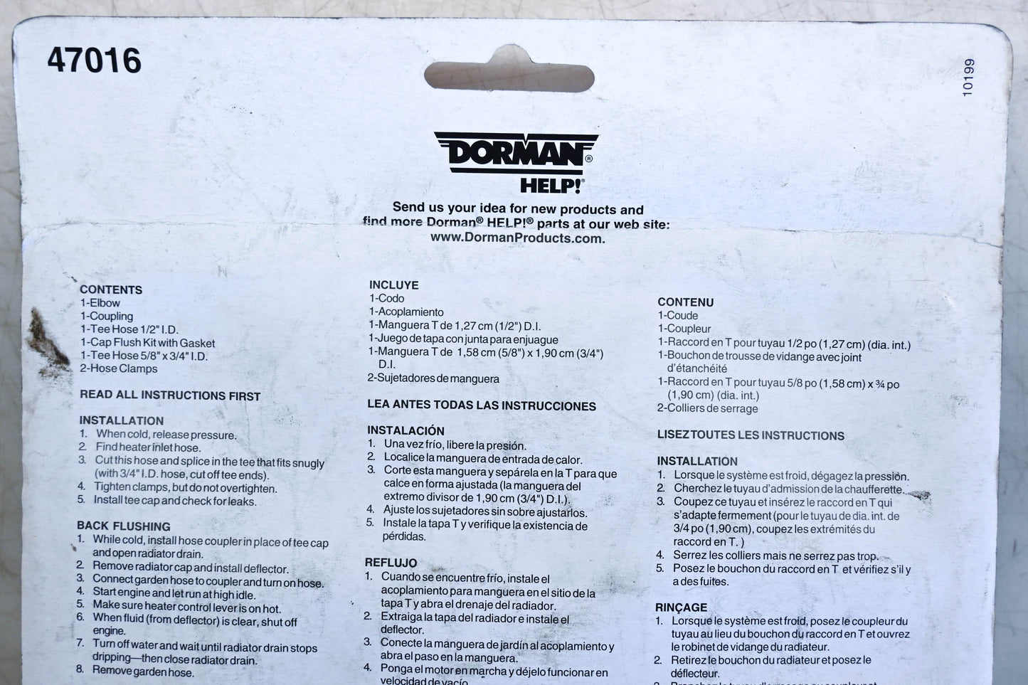 Dorman 47016 Coolant Service Kit NOS