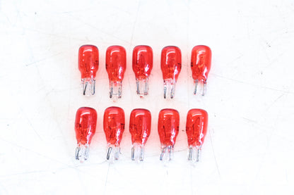 Aftermarket 24NA, T24 Red Miniature Bulbs Qty 10 NOS