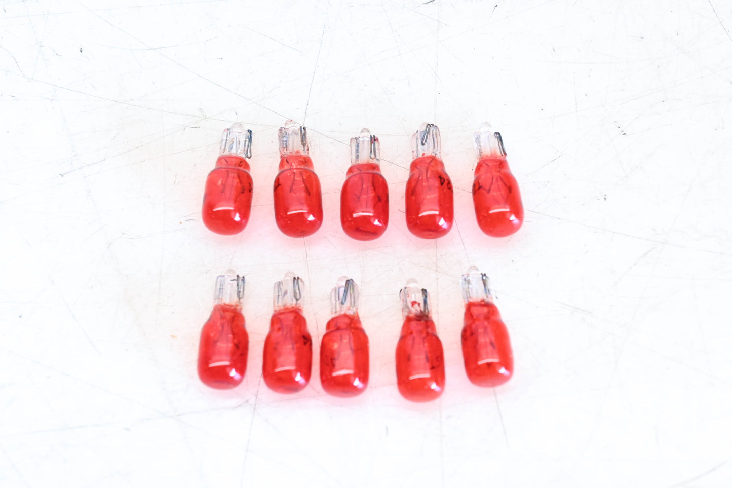 Aftermarket 24NA, T24 Red Miniature Bulbs Qty 10 NOS