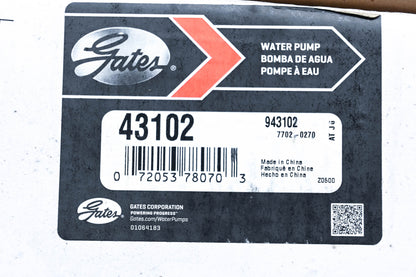 Gates 43102, 943102 Water Pump Kit NOS