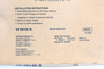 Fel-Pro VS 50185 R Valve Cover Gasket NOS